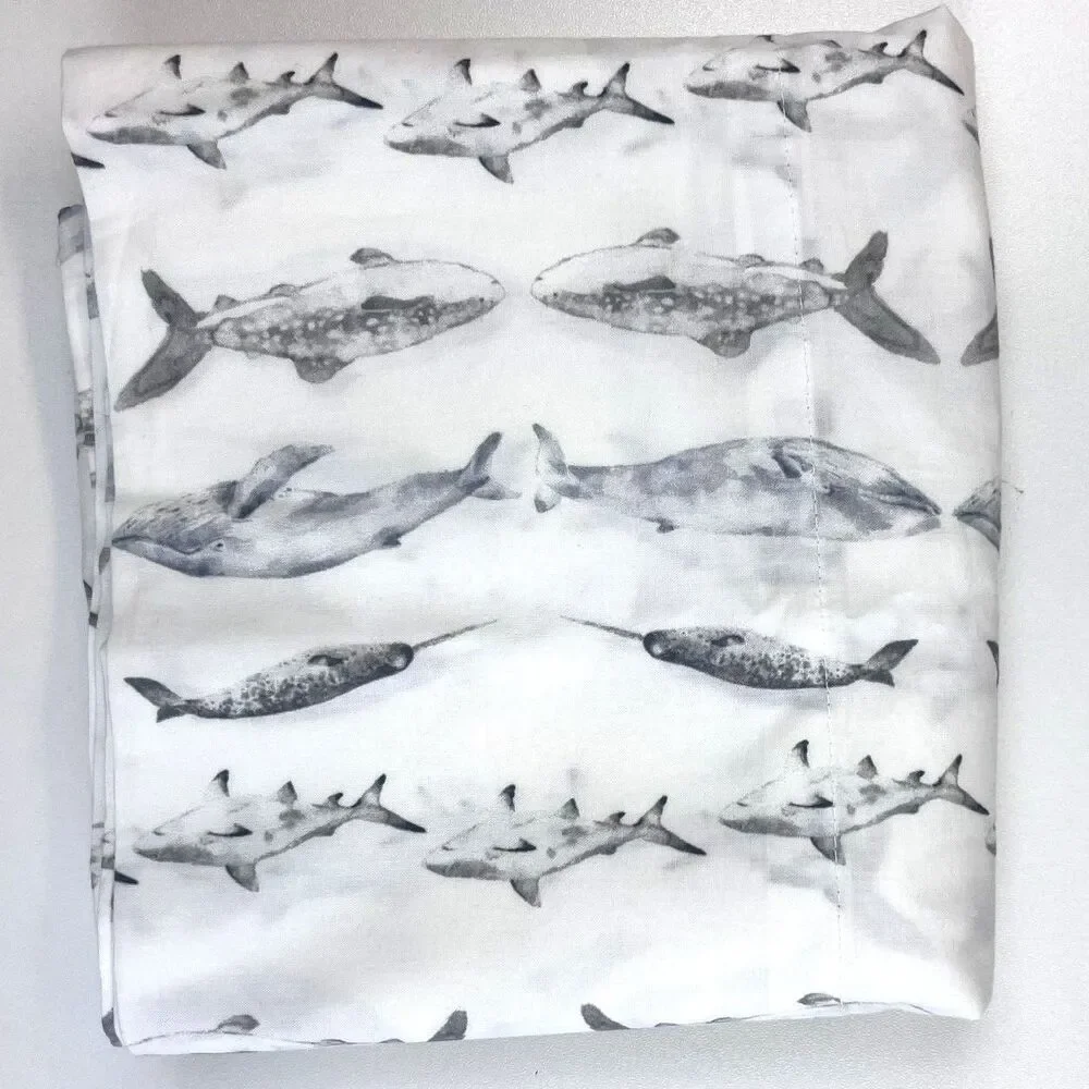 Restoration Hardware RH Baby Watercolor Marine Life Organic Percale Pillowcase